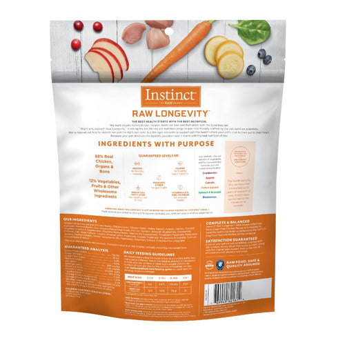 Nature's Variety Instinct Longevity Chicken Freeze Dried Raw Dog Food 16oz - Poudre Pet & Feed Supply 2